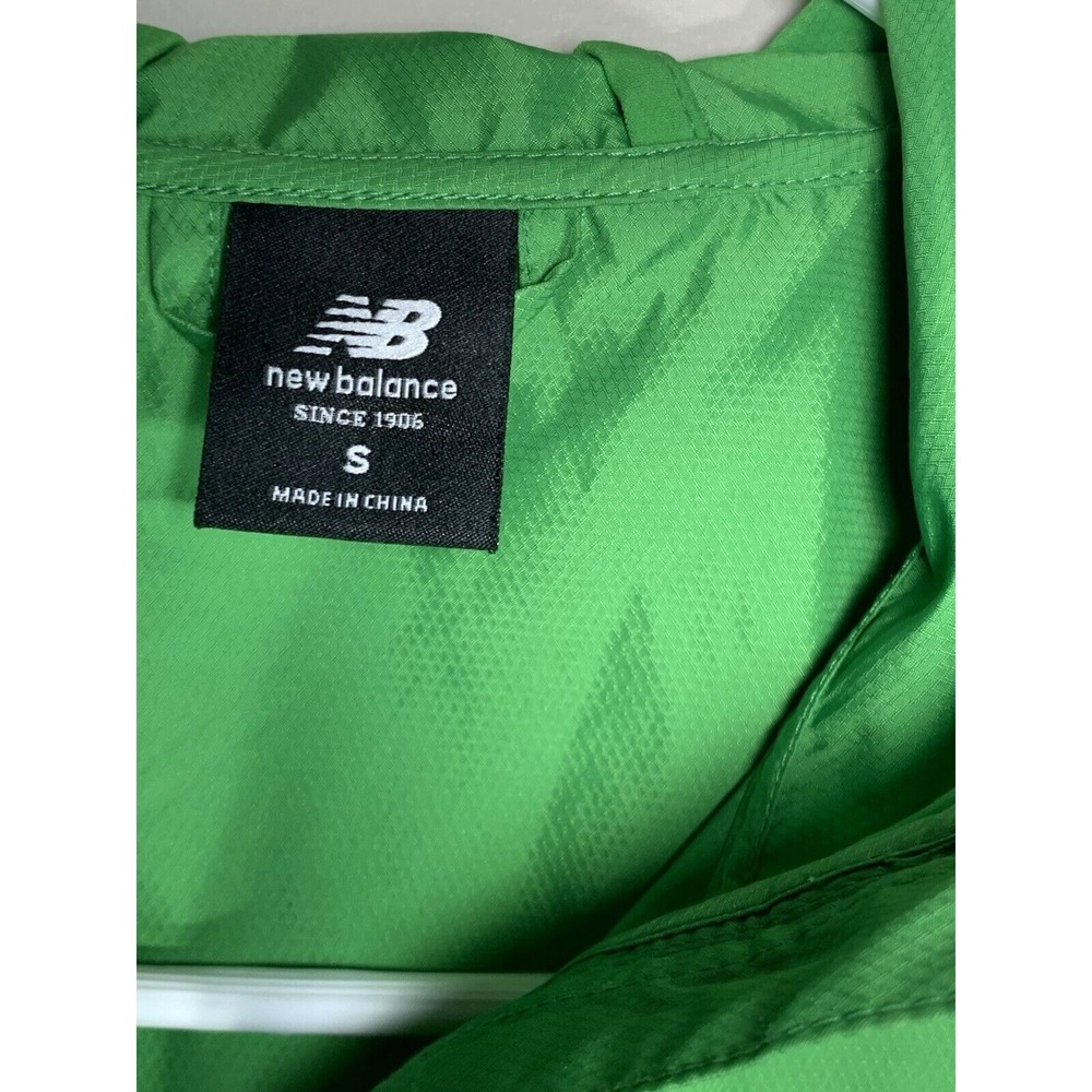 New Balance New York Marathon Windbreaker Jacket Womens S Green Hooded Running - Picture 4 of 10